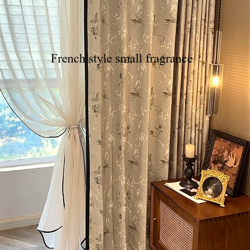 Home Fragrance In French - Cortina de borde negro de alta