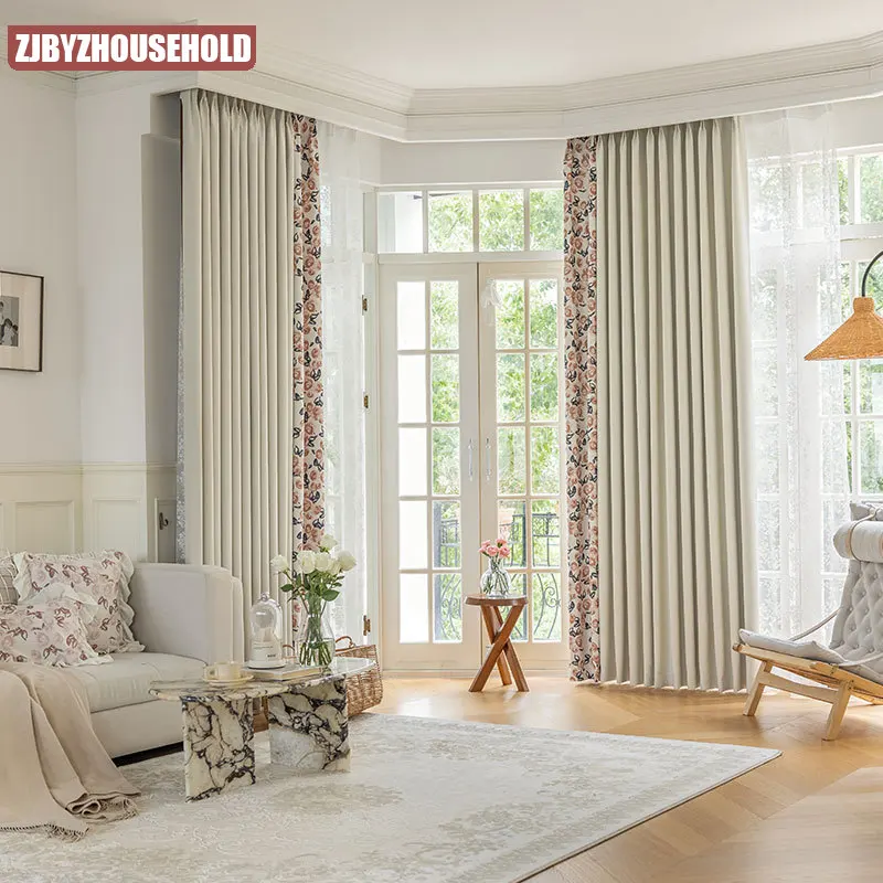 Home Fragrance In French - Cortina opaca francesa de doble pieza,