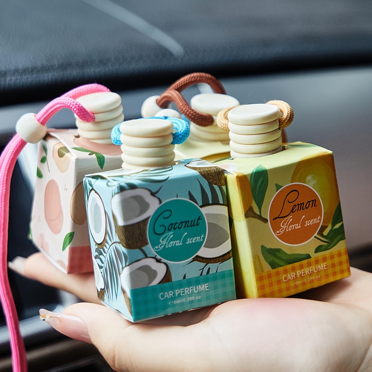 Home Fragrance Logo - Ambientador para coche, fragancia duradera, adecuado