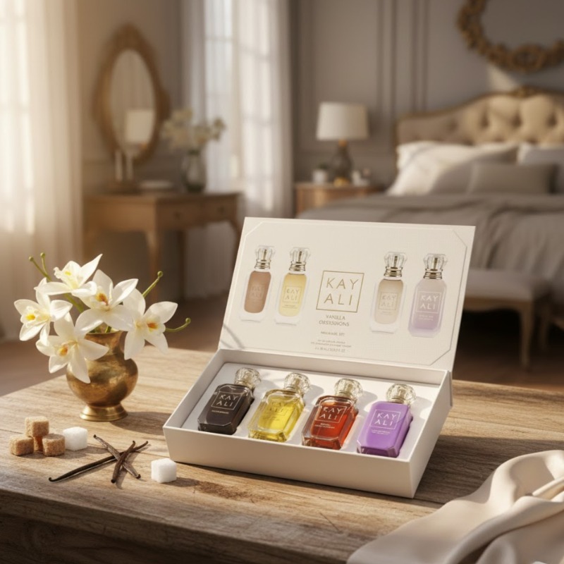 Set de 4 Perfumes KAYALI Unise - Home Fragrance Vanilla Musk reseña y precio
