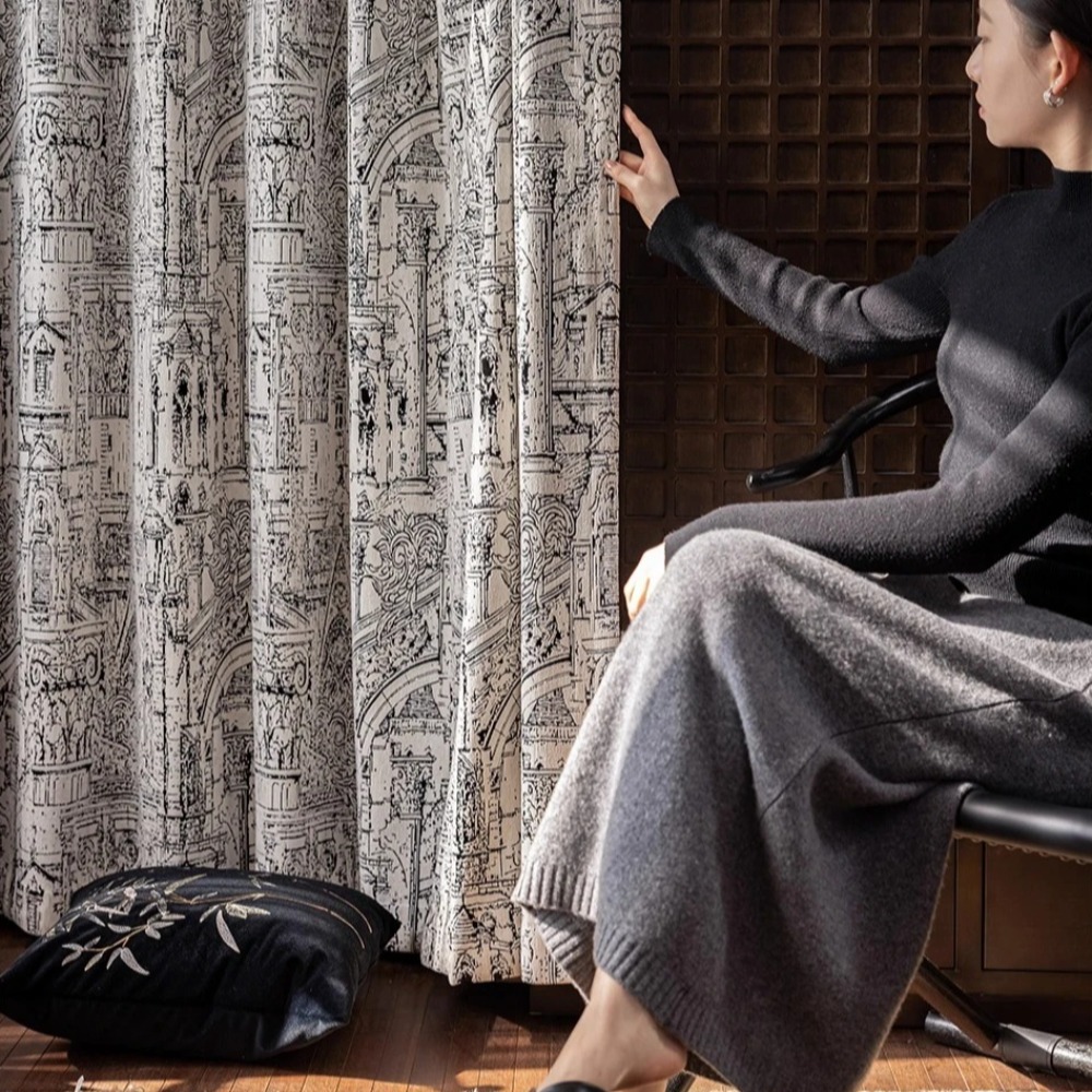 Cortinas de chenilla opacas de - Home Fragrance In French reseña y precio
